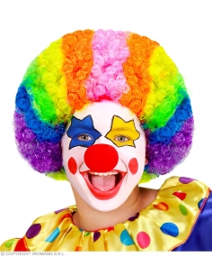 Perruque Clown multicolore pour enfant