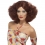 Perruque afro femme années 70 auburn