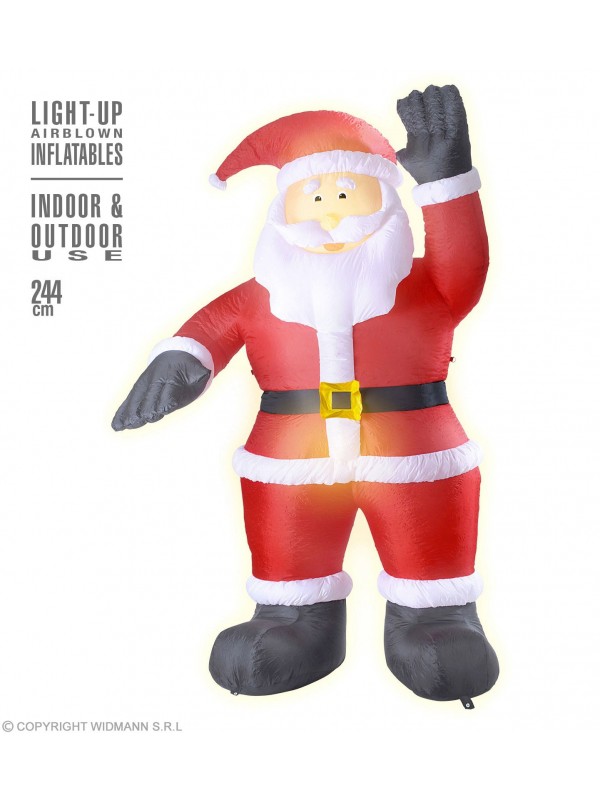 Grand Père Noël Gonflable et Lumineux - 244 cm