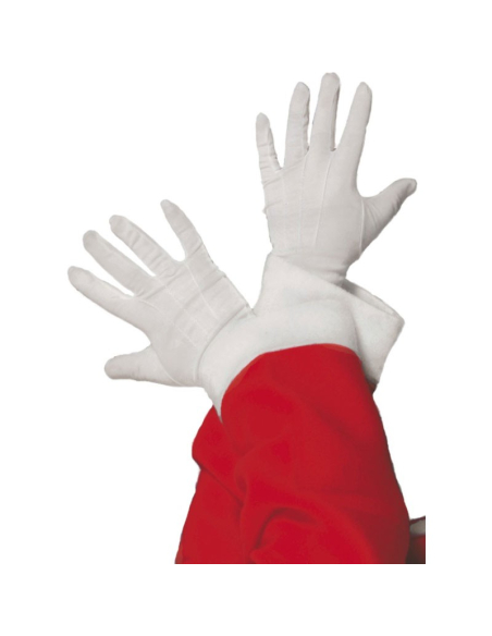Gants blancs de père noël | Accessoires