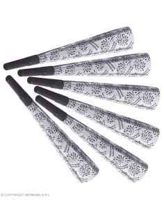 Lot de 6 Trompettes Sonores Bonne Année Argent - 25 cm