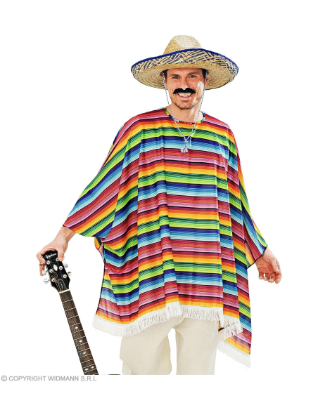 Déguisement Mexicain homme (poncho, sombrero)