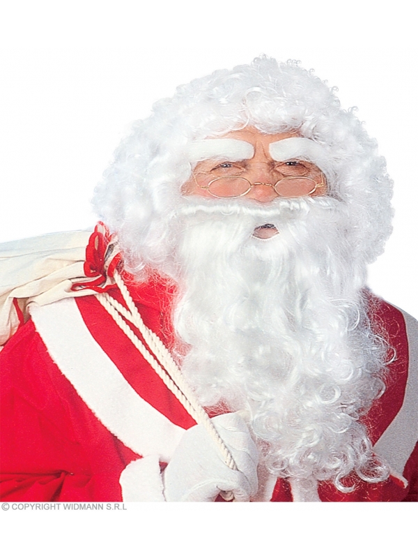 Set Prestige de Père Noël en boite (perruque, barbe, moustache et sourcils)