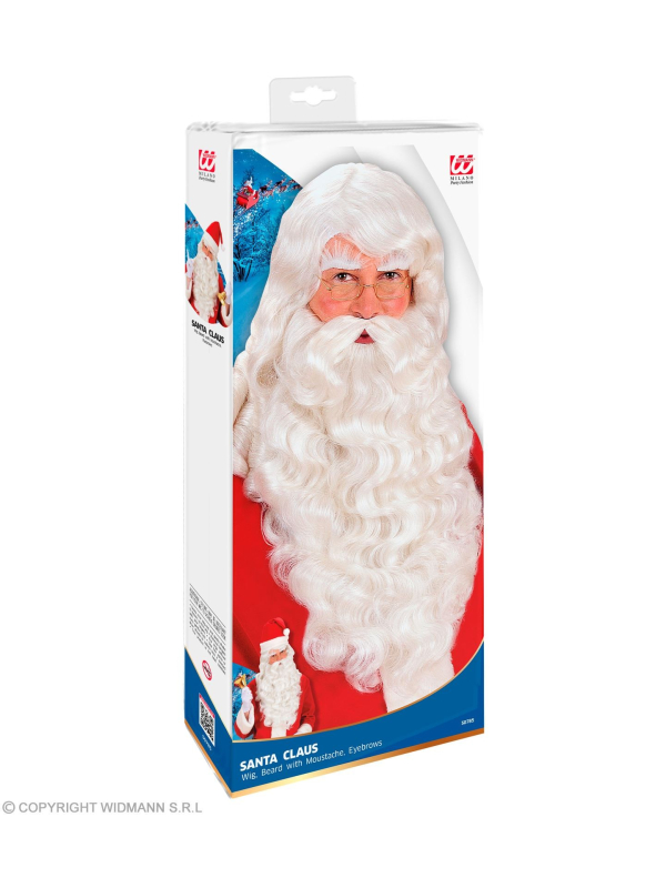 Perruque, barbe, moustache et sourcils pour Père Noël
