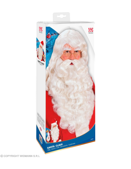 Perruque, barbe, moustache et sourcils pour Père Noël