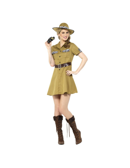 Déguisement safari pour femme, Marron (robe et chapeau)