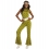 Déguisement disco femme vert (combinaison wallpape)