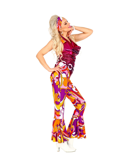 Déguisement disco femme (salopette, ceinture, bandeau)