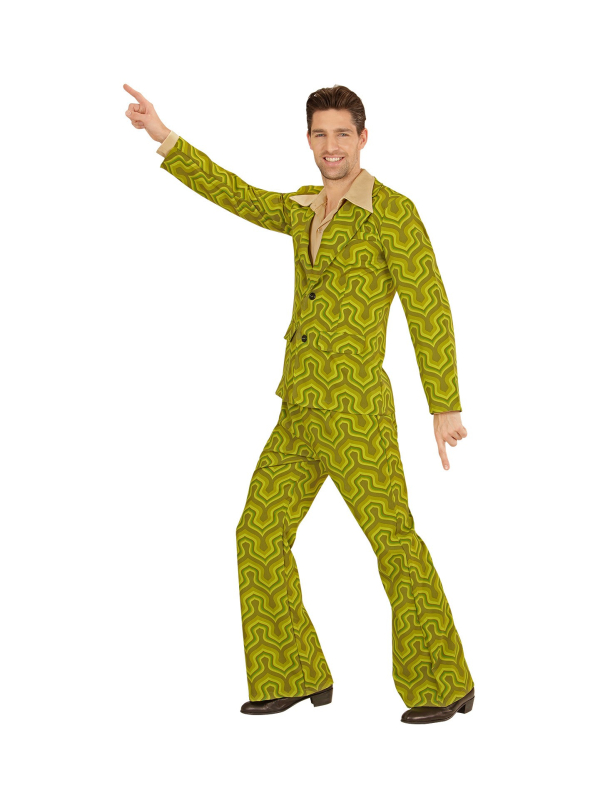 Déguisement Années 70 Wallpaper vert, Homme (veste, pantalon)