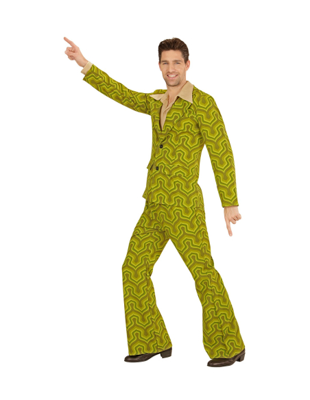 Déguisement Années 70 Wallpaper vert, Homme (veste, pantalon)