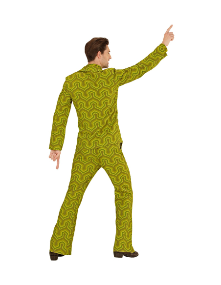 Déguisement Années 70 Wallpaper vert, Homme (veste, pantalon)