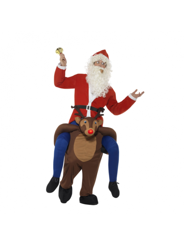 Déguisement Porté Père Noël sur Cerf Adulte (combinaison)