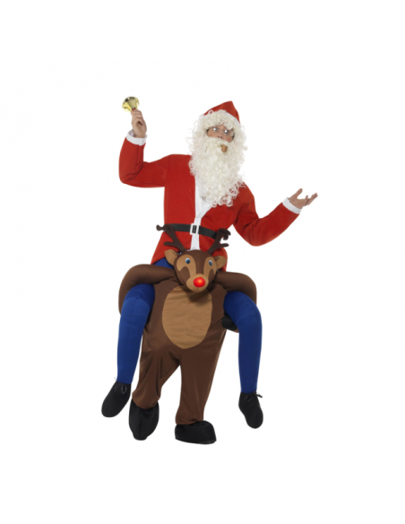 Déguisement Porté Père Noël sur Cerf Adulte (combinaison)