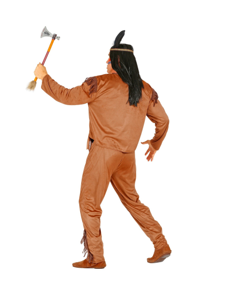 Déguisement Indien Homme marron (casaque, pantalon, bandeau avec plume)