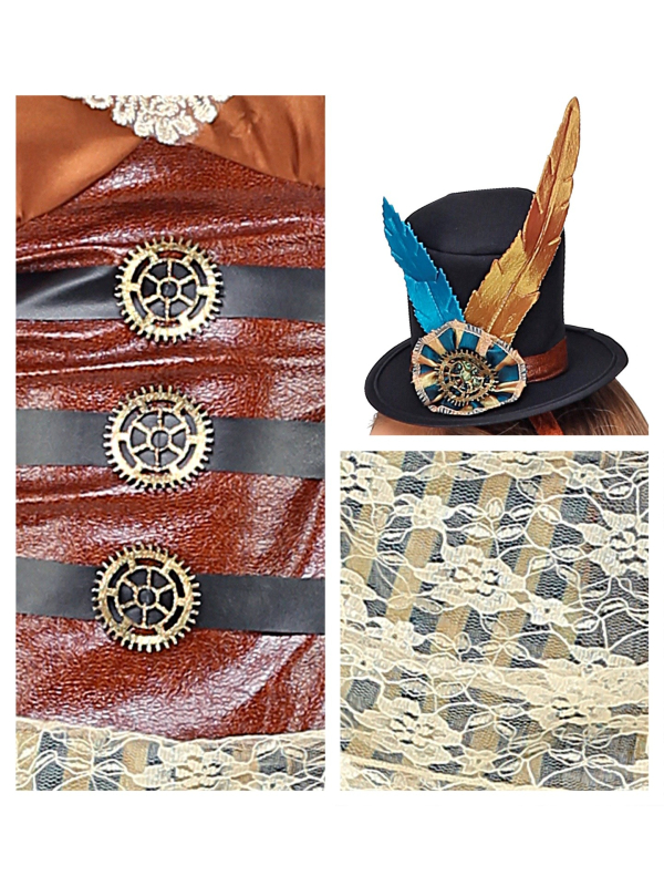 Déguisement Steampunk femme avec accessoires