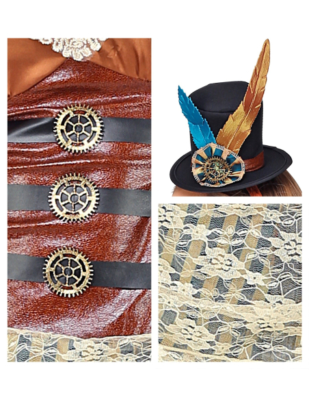 Déguisement Steampunk femme avec accessoires