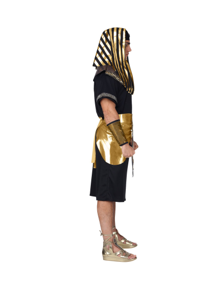 Déguisement Pharaon Homme (tunique, ceinture, collier, bracelets, casque)