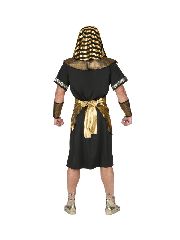 Déguisement Pharaon Homme (tunique, ceinture, collier, bracelets, casque)