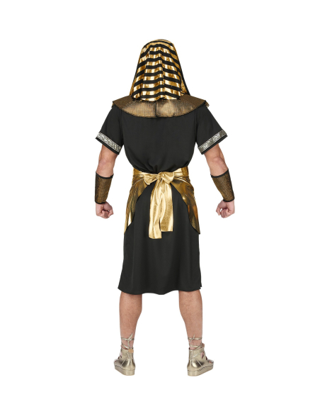 Déguisement Pharaon Homme (tunique, ceinture, collier, bracelets, casque)
