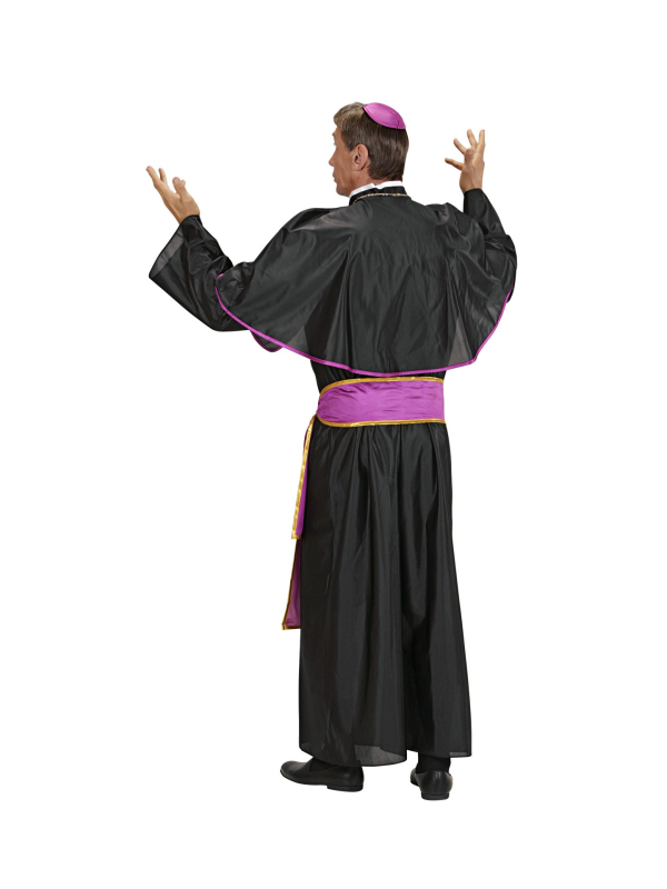 Déguisement Cardinal Homme (tunique avec cape, ceinture, calotte)