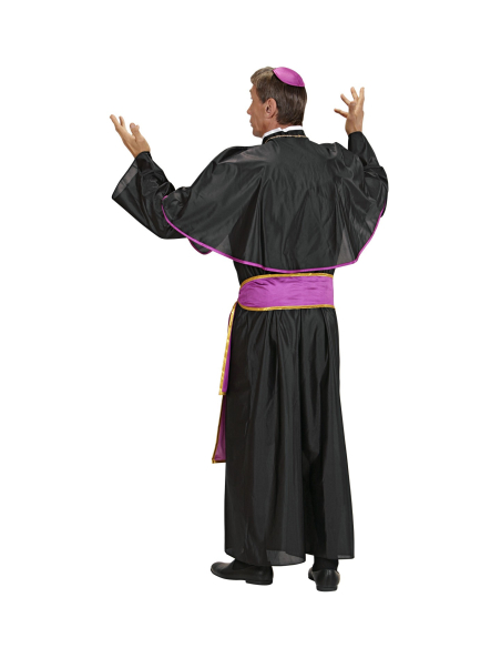 Déguisement Cardinal Homme (tunique avec cape, ceinture, calotte)