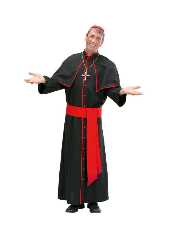 Déguisement Cardinal Homme (tunique, ceinture, Ceinture, calotte)
