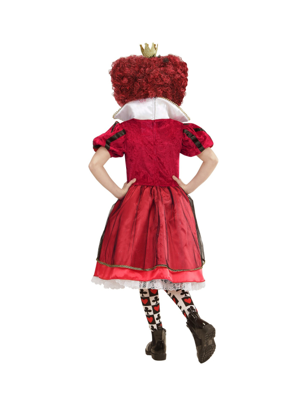 Déguisement Reine de coeur enfant (robe, jupon, couronne)