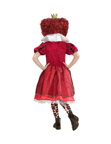 Déguisement Reine de coeur enfant (robe, jupon, couronne)