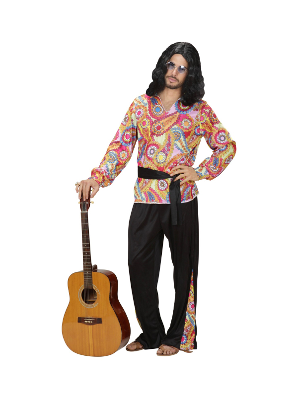 Déguisement Hippie Dude Homme Grande Taille (chemise, pantalon, ceinture)