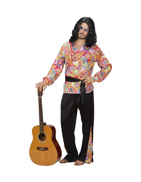 Déguisement Hippie Dude Homme Grande Taille (chemise, pantalon, ceinture)