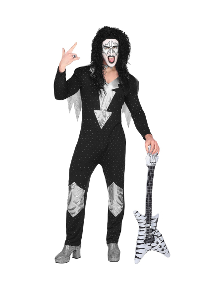 Déguisement Rock Star Heavy Metal (combinaison, cape)
