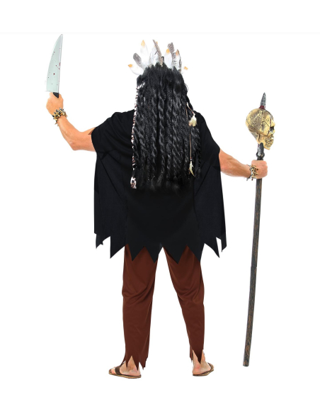 Déguisement Prêtre Vaudou Homme (T-shirt, pantalon, bandeau, cape)