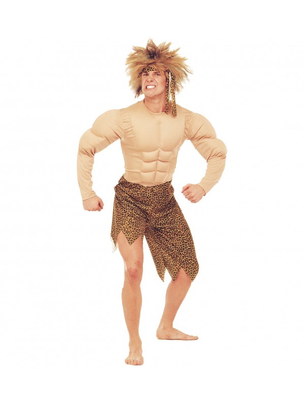 Déguisement Homme de la Jungle Homme (costume avec muscles, bandeau)