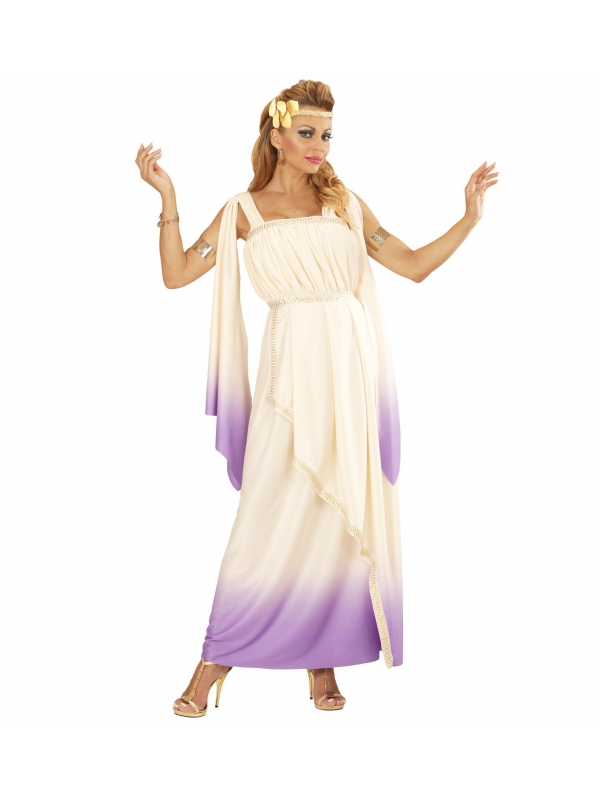 Déguisement déesse grecque  Femme (robe, bandeau feuilles de laurier)
