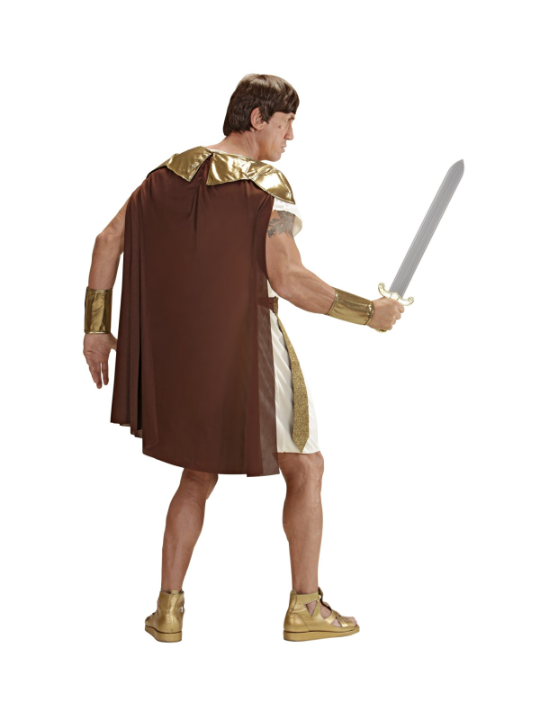 Déguisement Romain Homme (tunique, ceinture, bracelets, cuirasse pour les épaules avec cape)