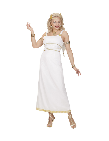 Déguisement Déesse Grecque Femme blanc (robe, couronne de laurier)