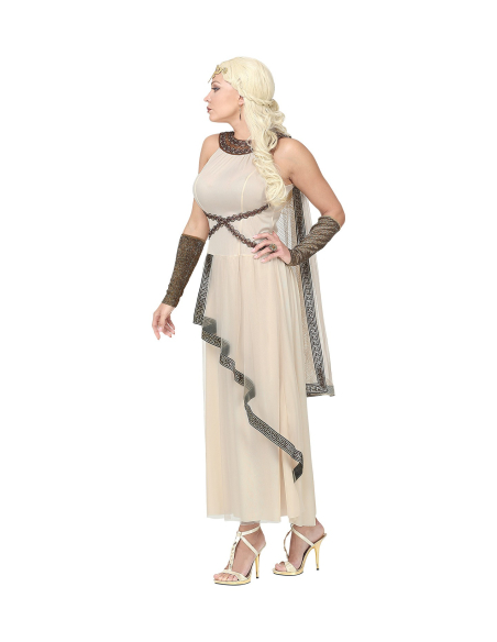 Déguisement déesse grecque/romaine (robe avec cape, manchettes, coiffe)