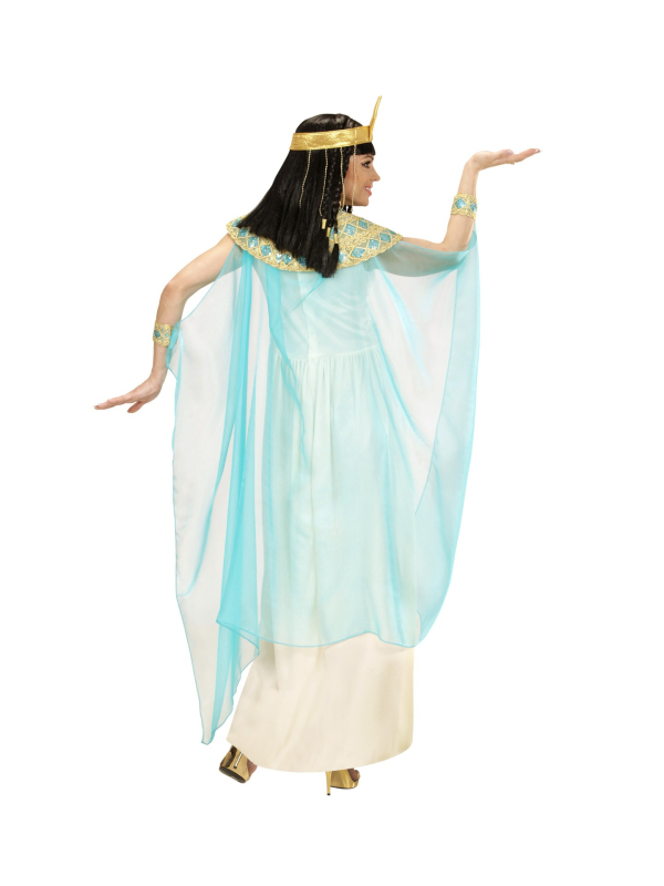 Déguisement Cléopâtre fille (robe avec ceinture, col, manchettes, coiffe, cape)