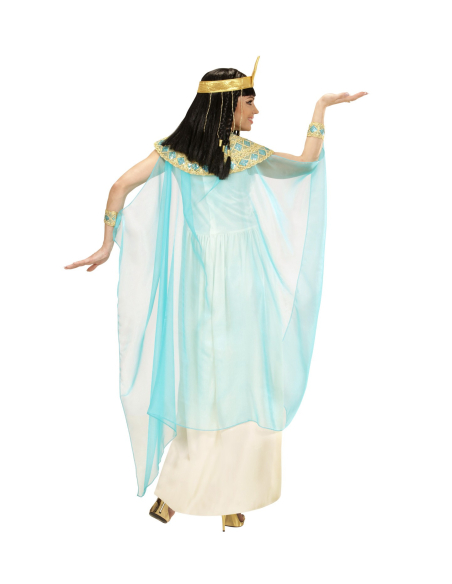 Déguisement Cléopâtre fille (robe avec ceinture, col, manchettes, coiffe, cape)