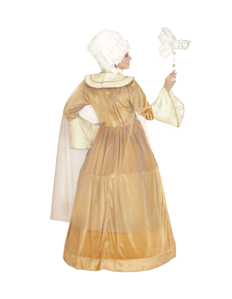 Déguisement vénitienne femme (robe avec jupon crinoline, cape)