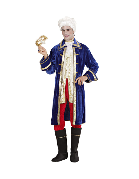 Déguisement Casanova Homme (veste longue, jabot, pantalon, sur-bottes)