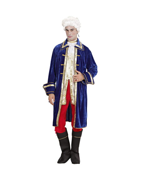 Déguisement Casanova Homme (veste longue, jabot, pantalon, sur-bottes)