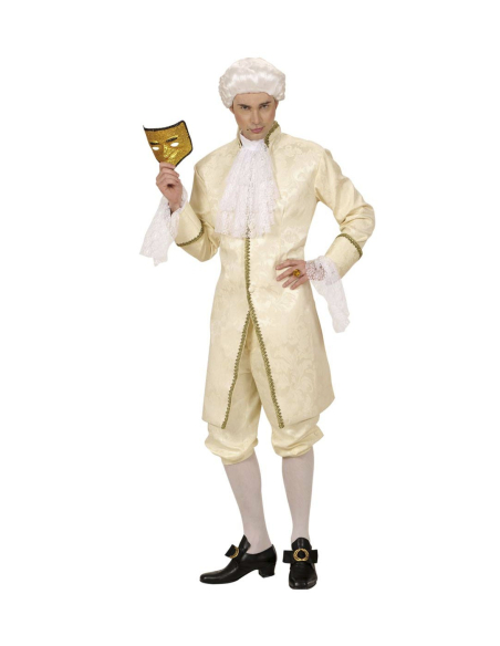 Déguisement Casanova (jaquette, pantalon, jabot, boucles chaussures)