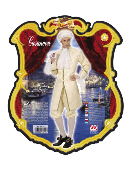 Déguisement Casanova (jaquette, pantalon, jabot, boucles chaussures)