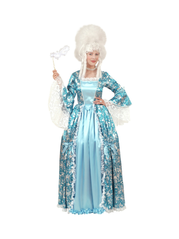 Déguisement femme marquise bleu (robe avec jupon)