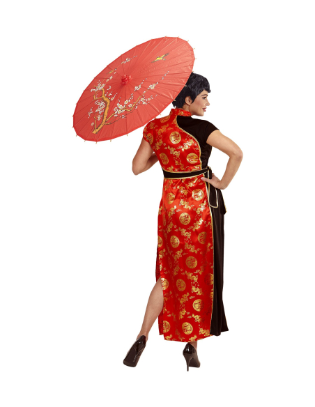 Déguisement Chinoise femme (robe rouge et noire))