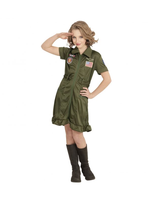 Déguisement Pilote de combat fille (robe)