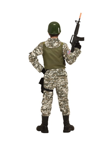 Déguisement Marin Commando Enfant (manteau, veste, pantalon, ceinture, bourse, casque)