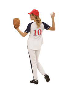 Déguisement joueuse de baseball (chemise, pantalon, casquette) 2