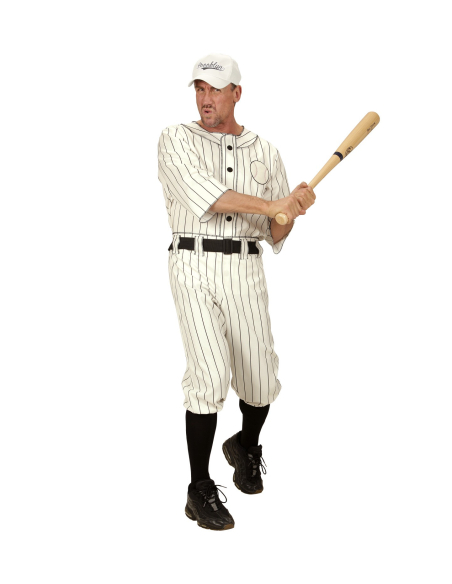 Déguisement Joueur de Baseball Homme (chemise, pantalon avec ceinture, casquette)